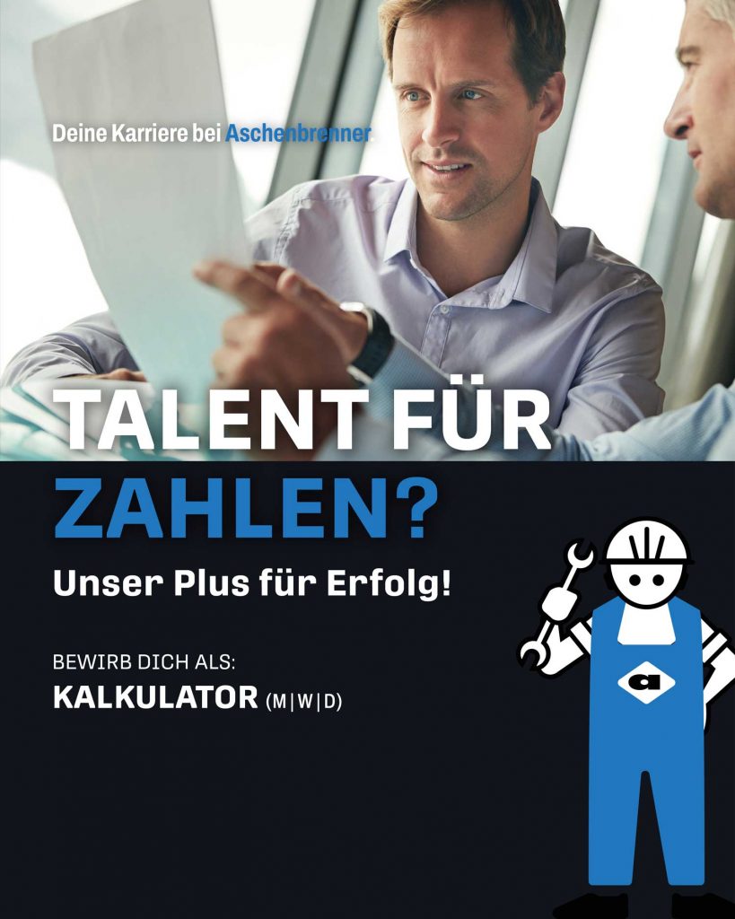 Karrierechance als Kalkulator bei Aschenbrenner